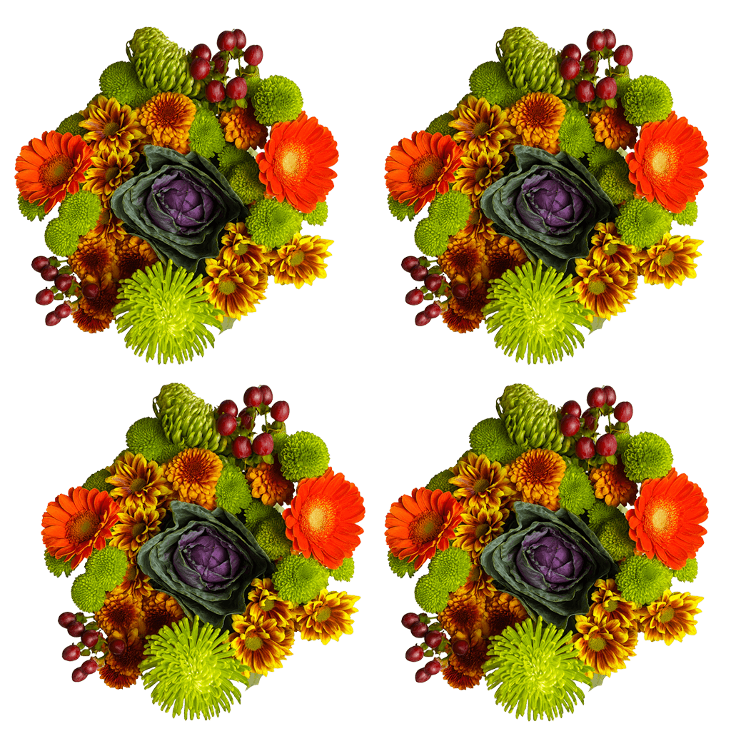 Hen Fall Flower Bouquets Fresh Seasonal Arrangement Set