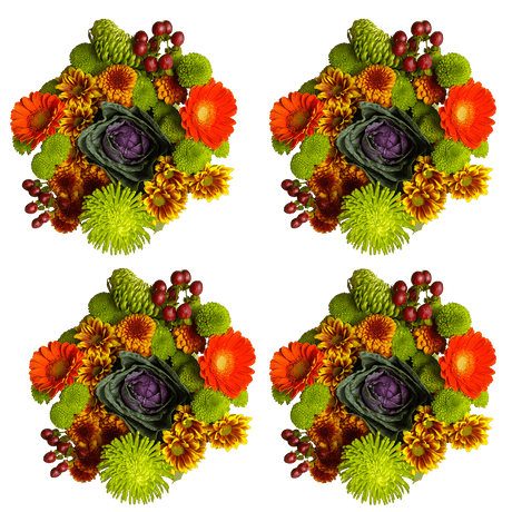 Hen Fall Flower Bouquets Fresh Seasonal Arrangement Set