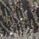 Beaded Sequined Lace Fabric