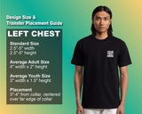 Pack: 12 Fast Custom T-Shirts – Add Your Image, Text, or Logo Front Print (Left Chest - Black)