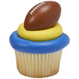 3D Football Rings, Cupcake Decorations, Food Safe Cake Toppers – 144 Pack