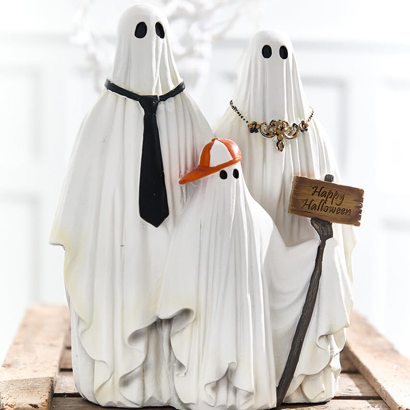 12.4" Resin Halloween Ghost Family