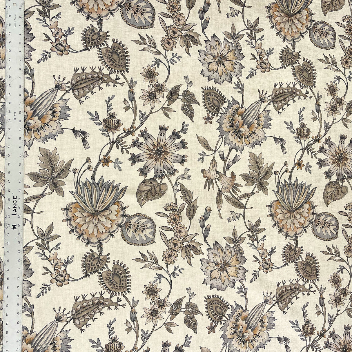 Chenille Upholstery Fabric Gia Jacobean Floral