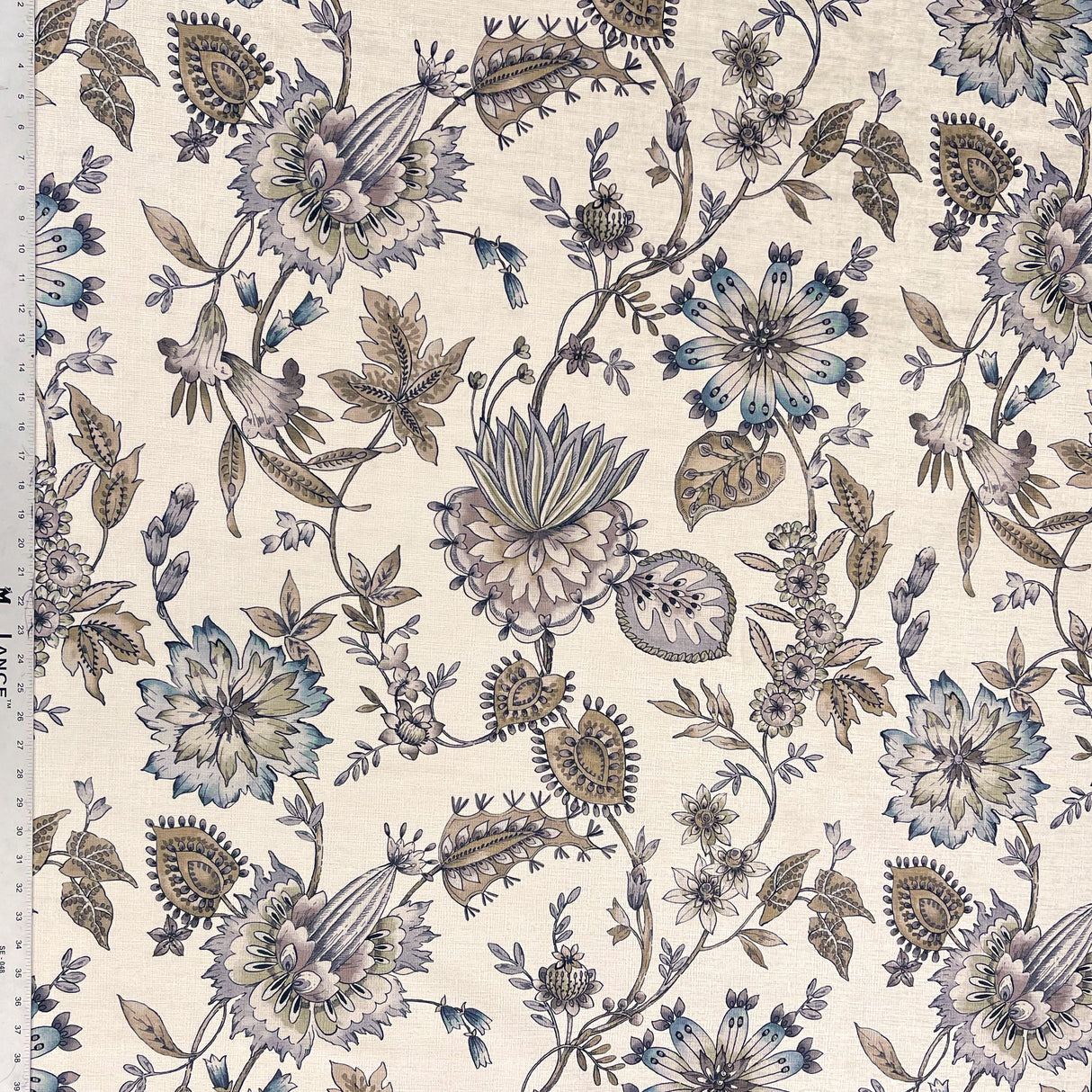 Chenille Upholstery Fabric Gia Jacobean Floral
