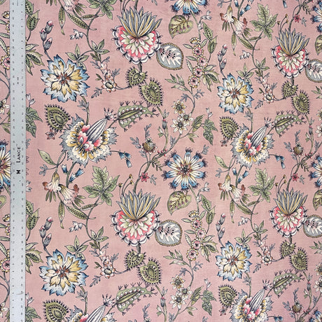 Chenille Upholstery Fabric Gia Jacobean Floral