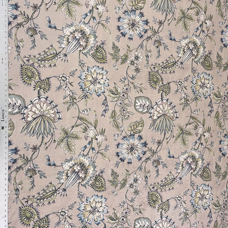 Chenille Upholstery Fabric Gia Jacobean Floral