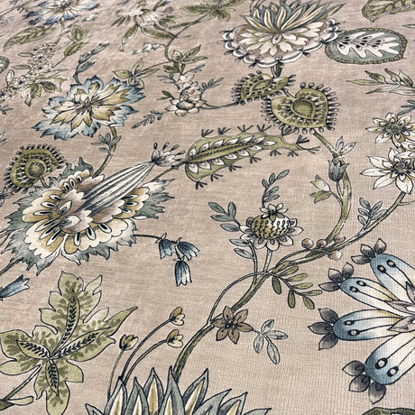 Chenille Upholstery Fabric Gia Jacobean Floral