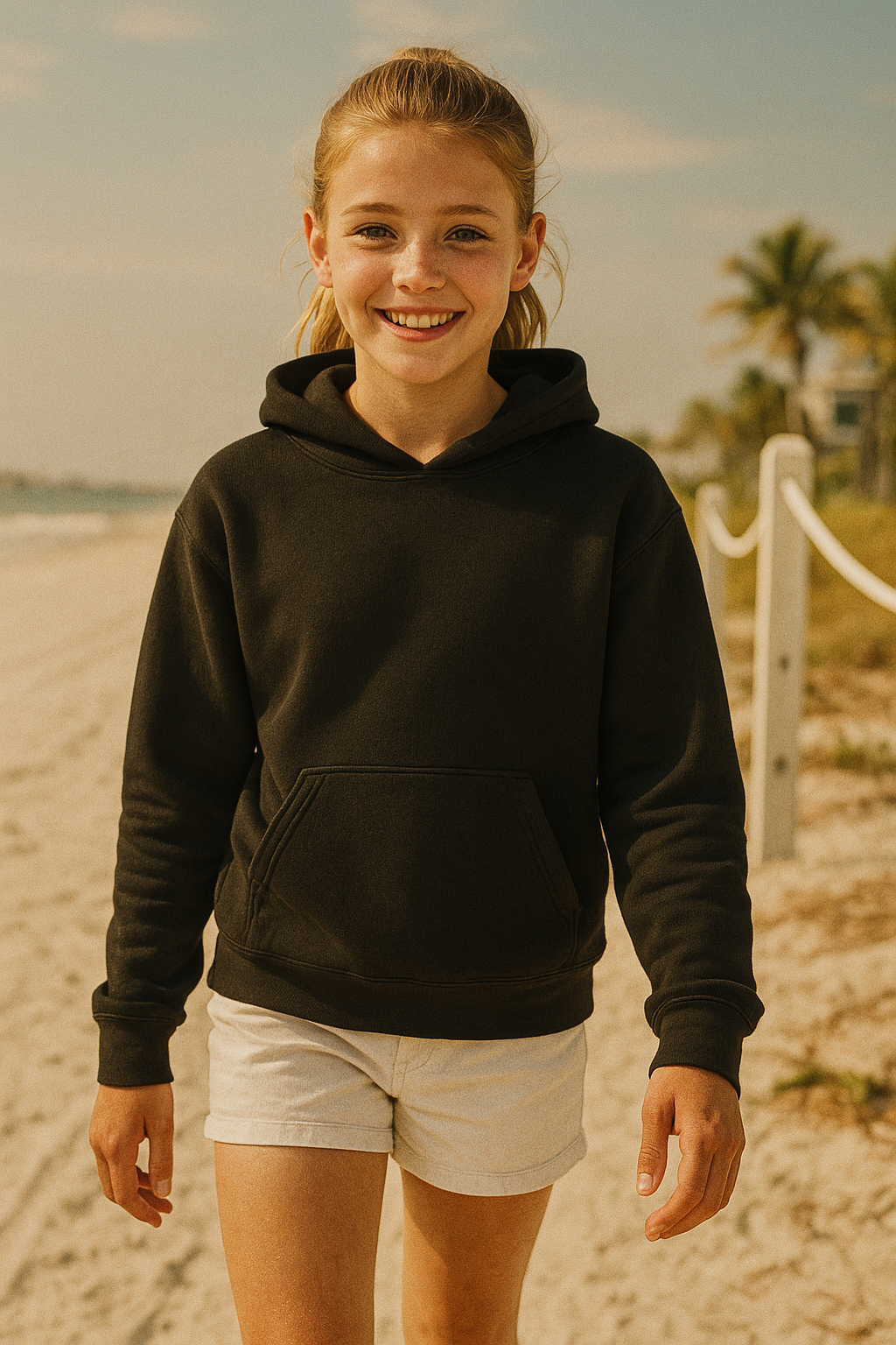 Gildan 18500B Youth Pullover Hoodie - Black, Fleece Fabric, Black, Classic Fit (1 Unit)