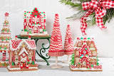 9 Inch Lighted Clay Dough Gingerbread Christmas House