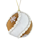 5" Gingerbread Swirl Ball Ornament