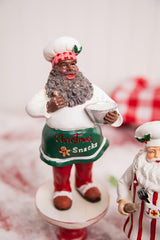 8" Resin Holiday Chef Santa