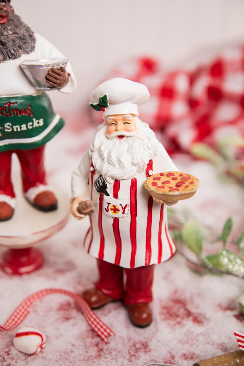 8" Resin Holiday Chef Santa