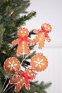 27” Gingerbread Spray with Peppermint Outline