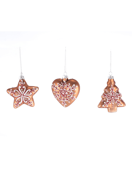 3” Glass Gingerbread Ornament