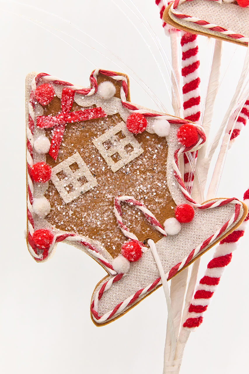 30" Gingerbread House Spray