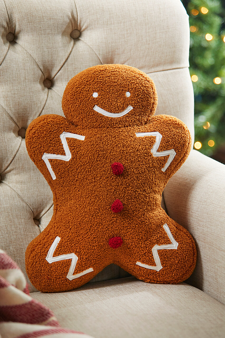 Gingerbread Man Pillow 18" x 13"