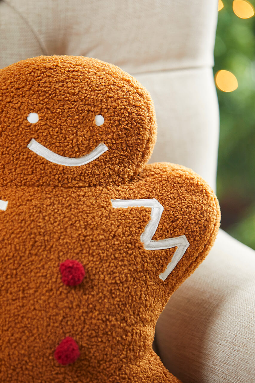 Gingerbread Man Pillow 18" x 13"