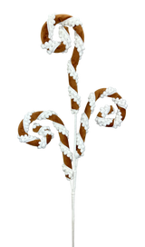 28" Gingerbread Stripe Spiral Curly Spray