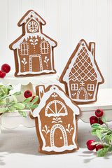 8" Glitter Gingerbread House Ornament