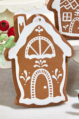 8" Glitter Gingerbread House Ornament