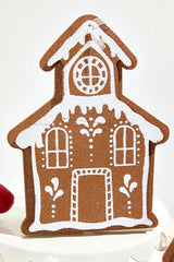 8" Glitter Gingerbread House Ornament