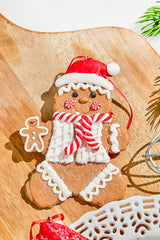 5" Gingerbread with Santa Hat Ornament