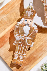 6.5" Glass Gingerbread Soldier Ornament