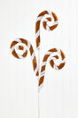 28" Gingerbread Stripe Spiral Curly Spray