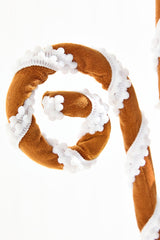 28" Gingerbread Stripe Spiral Curly Spray