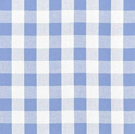 Gingham 1 Inch Checkered Poly Cotton Fabric - Checkered Pattern, 58" Width (1 Yard)