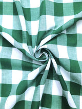 Gingham 1 Inch Checkered Poly Cotton Fabric - Checkered Pattern, 58" Width (1 Yard)