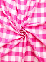 Gingham 1 Inch Checkered Poly Cotton Fabric - Checkered Pattern, 58" Width (1 Yard)