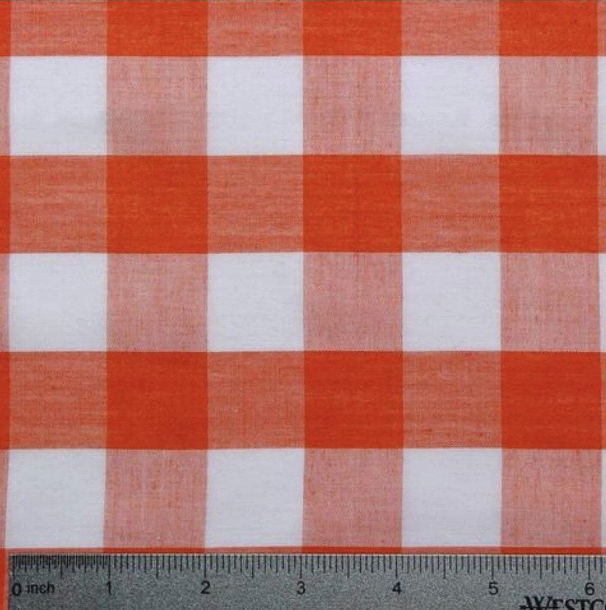Gingham 1 Inch Checkered Poly Cotton Fabric - Checkered Pattern, 58" Width (1 Yard)