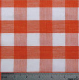 Gingham 1 Inch Checkered Poly Cotton Fabric - Checkered Pattern, 58" Width (1 Yard)