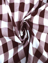 Gingham 1 Inch Checkered Poly Cotton Fabric - Checkered Pattern, 58" Width (1 Yard)