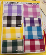 Gingham 1 Inch Checkered Poly Cotton Fabric - Checkered Pattern, 58" Width (1 Yard)