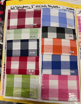 Gingham 1 Inch Checkered Poly Cotton Fabric - Checkered Pattern, 58" Width (1 Yard)