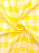 Gingham 1 Inch Checkered Poly Cotton Fabric - Checkered Pattern, 58" Width (1 Yard)