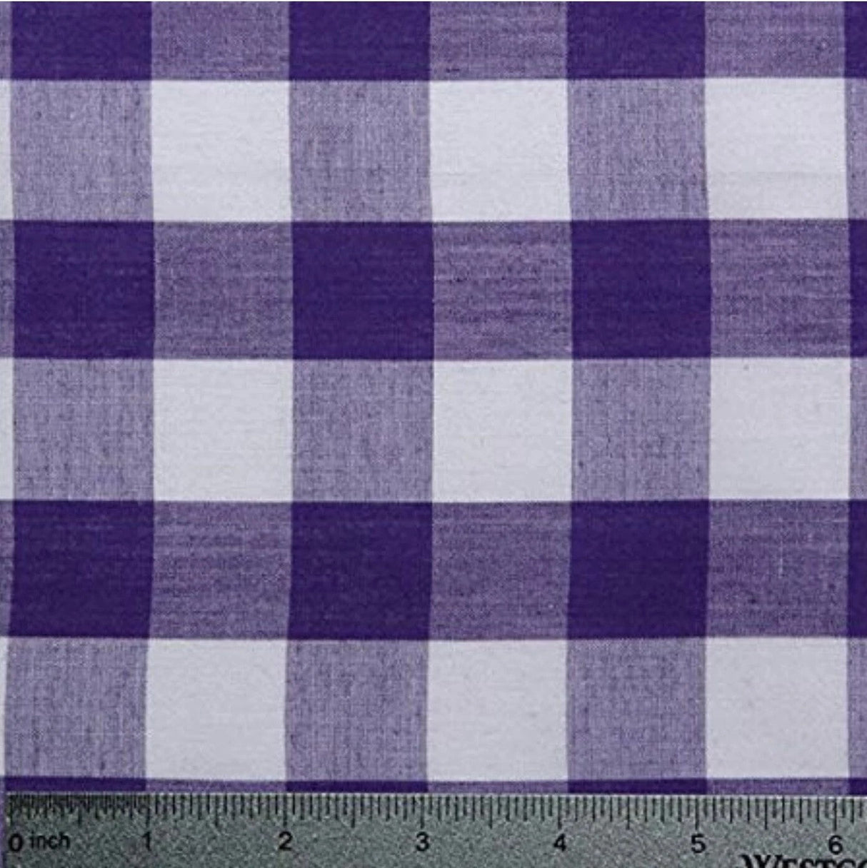 Gingham 1 Inch Checkered Poly Cotton Fabric - Checkered Pattern, 58" Width (1 Yard)