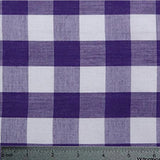 Gingham 1 Inch Checkered Poly Cotton Fabric - Checkered Pattern, 58" Width (1 Yard)