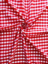 Gingham 1/4" Checkered Poly Cotton Fabric - Checkered Pattern, 57/58" Width (1 Yard)