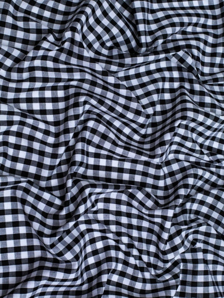 Gingham 1/4" Checkered Poly Cotton Fabric - Checkered Pattern, 57/58" Width (1 Yard)