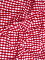 Gingham 1/4" Checkered Poly Cotton Fabric - Checkered Pattern, 57/58" Width (1 Yard)