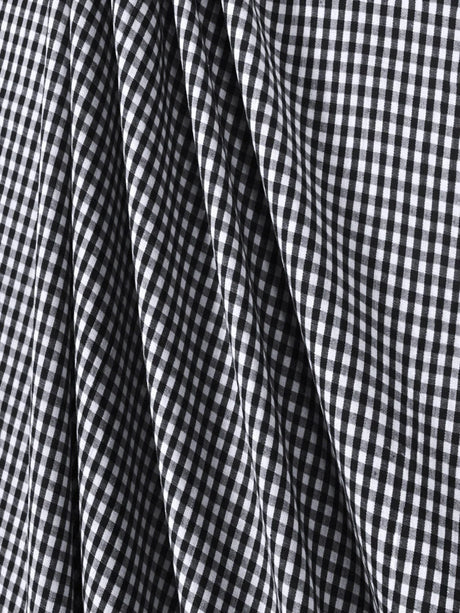 Suave 1/8" Gingham Check Shirting Poplin Polyester Cotton Fabric - Gingham Checkered, 57/58" Width (1 Yard)