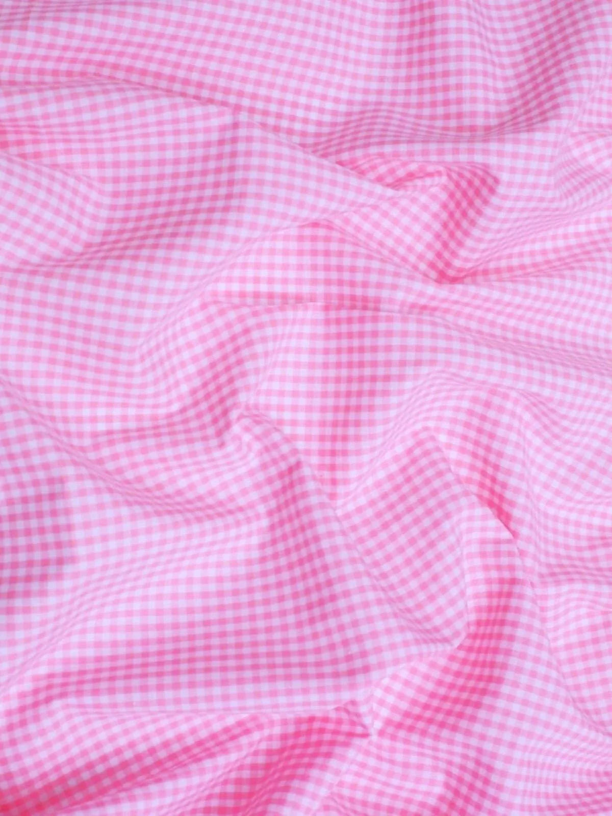 Suave 1/8" Gingham Check Shirting Poplin Polyester Cotton Fabric - Gingham Checkered, 57/58" Width (1 Yard)
