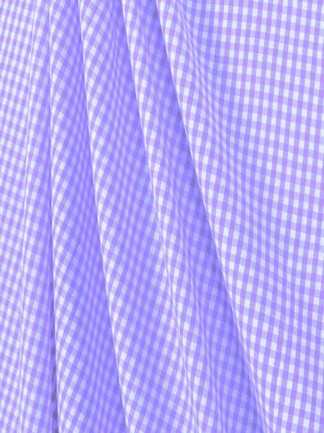 Suave 1/8" Gingham Check Shirting Poplin Polyester Cotton Fabric - Gingham Checkered, 57/58" Width (1 Yard)
