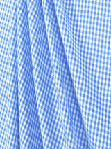 Suave 1/8" Gingham Check Shirting Poplin Polyester Cotton Fabric - Gingham Checkered, 57/58" Width (1 Yard)