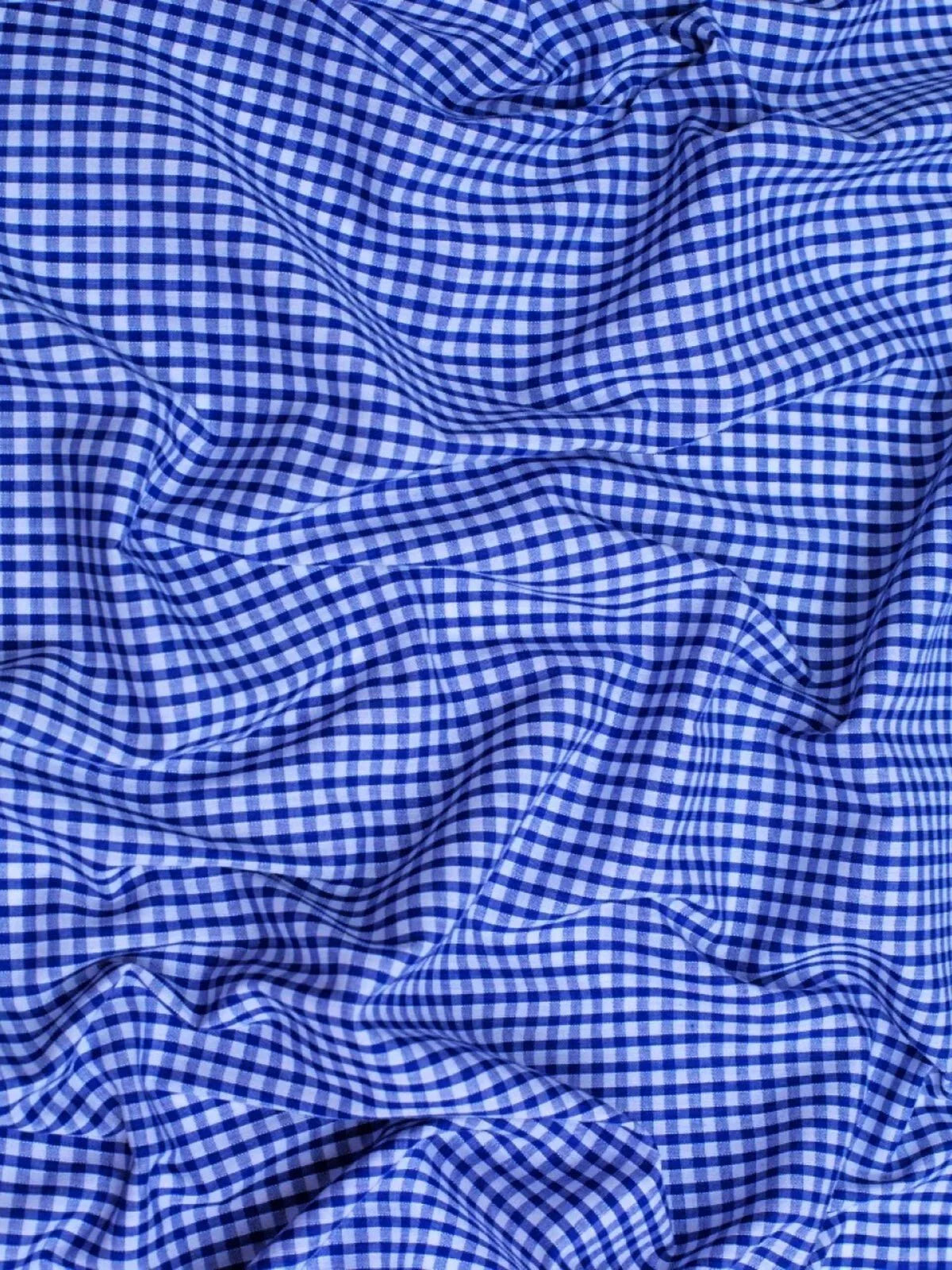 Suave 1/8" Gingham Check Shirting Poplin Polyester Cotton Fabric - Gingham Checkered, 57/58" Width (1 Yard)