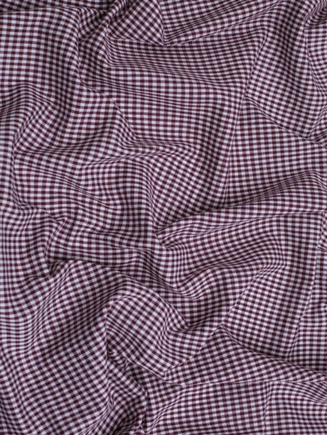 Suave 1/8" Gingham Check Shirting Poplin Polyester Cotton Fabric - Gingham Checkered, 57/58" Width (1 Yard)