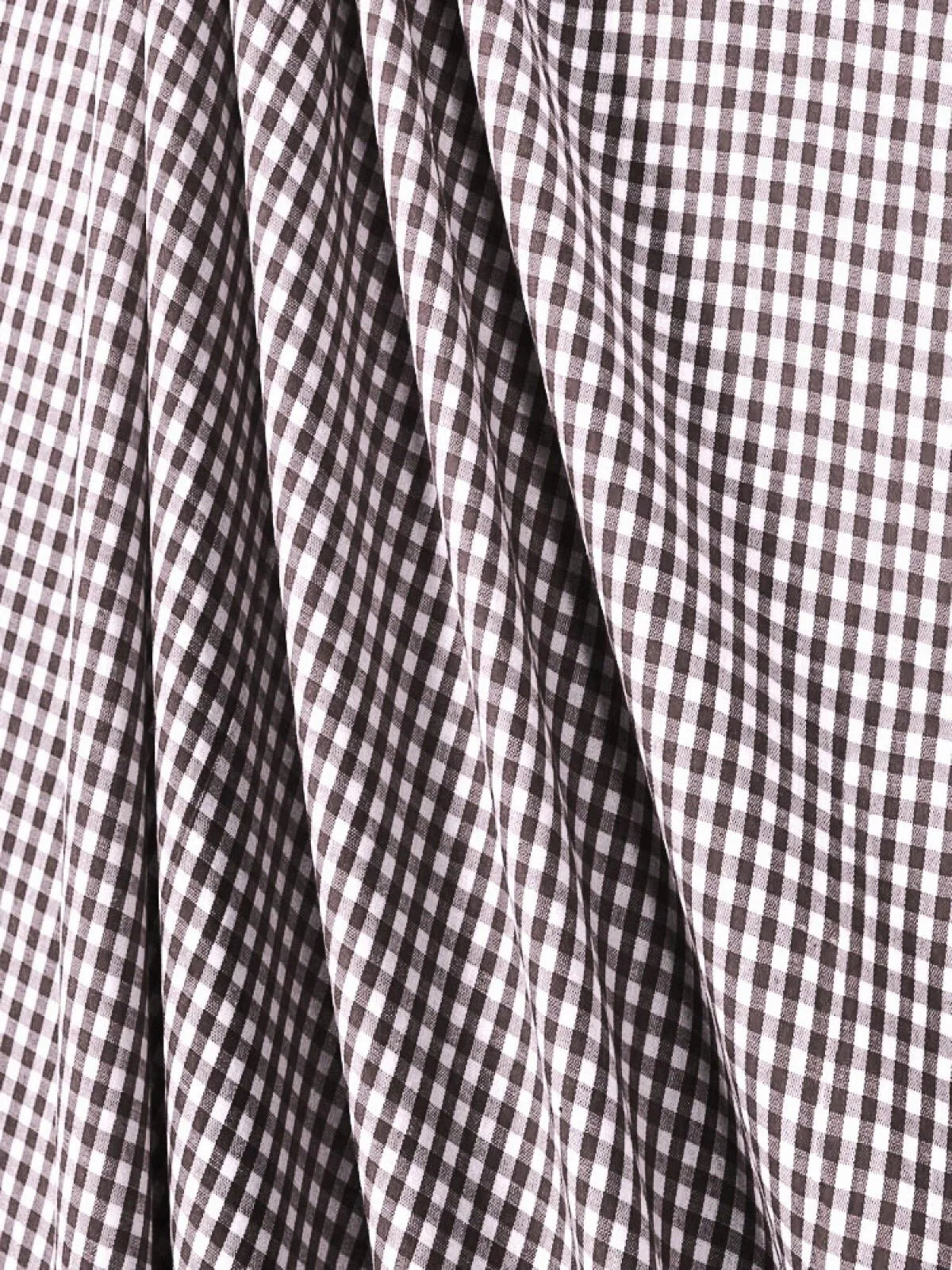 Suave 1/8" Gingham Check Shirting Poplin Polyester Cotton Fabric - Gingham Checkered, 57/58" Width (1 Yard)